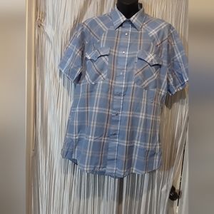 Levis vintage mens pearl snap shirt size large